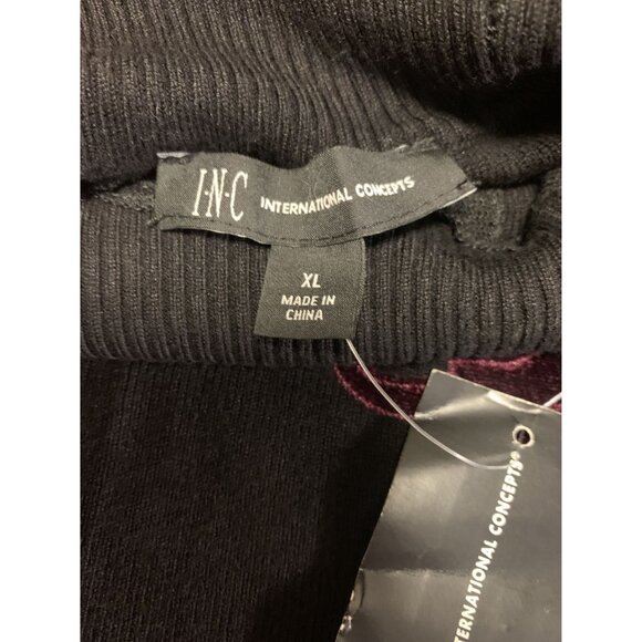 NWT INC International Concepts XL Whimsigoth Grunge Knit Velvet Sheer Sweater - Picture 4 of 8